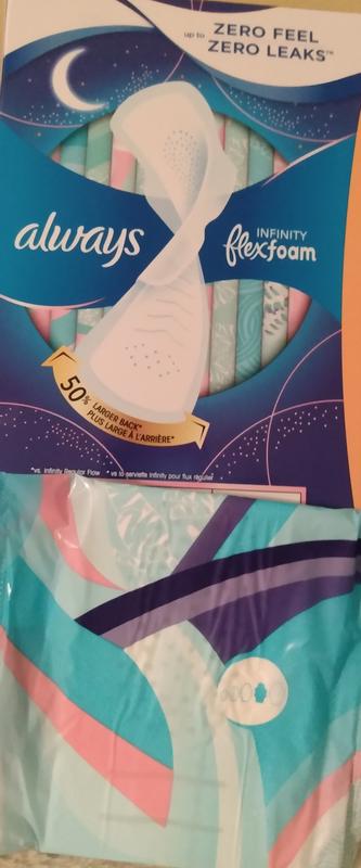 Always Infinity Size 4 Overnight Unscented Pads With Wings, 38 ct - Baker's