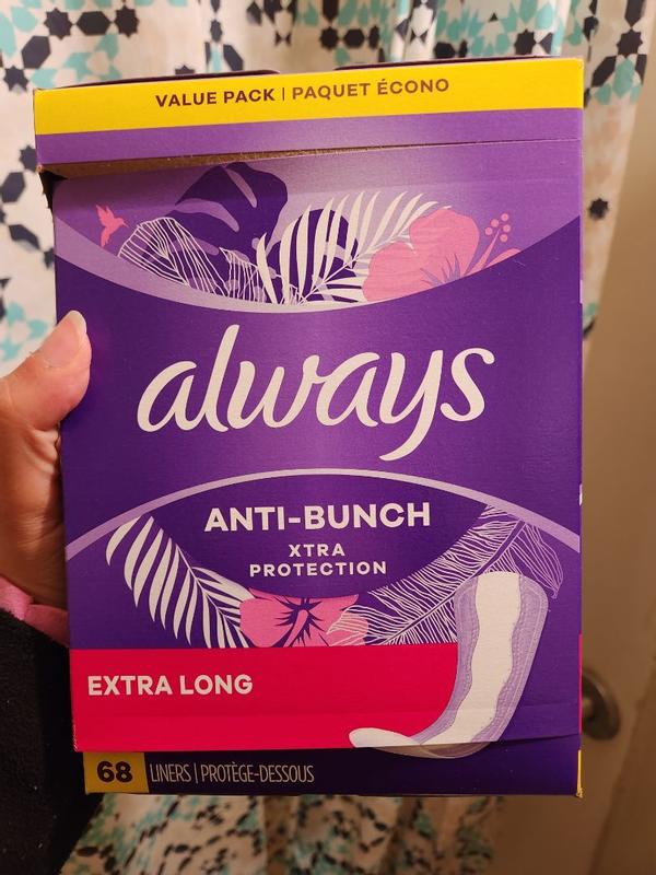 Always Xtra Protection 3-in-1 Daily Liners Extra Long, Unscented, 26 Ct