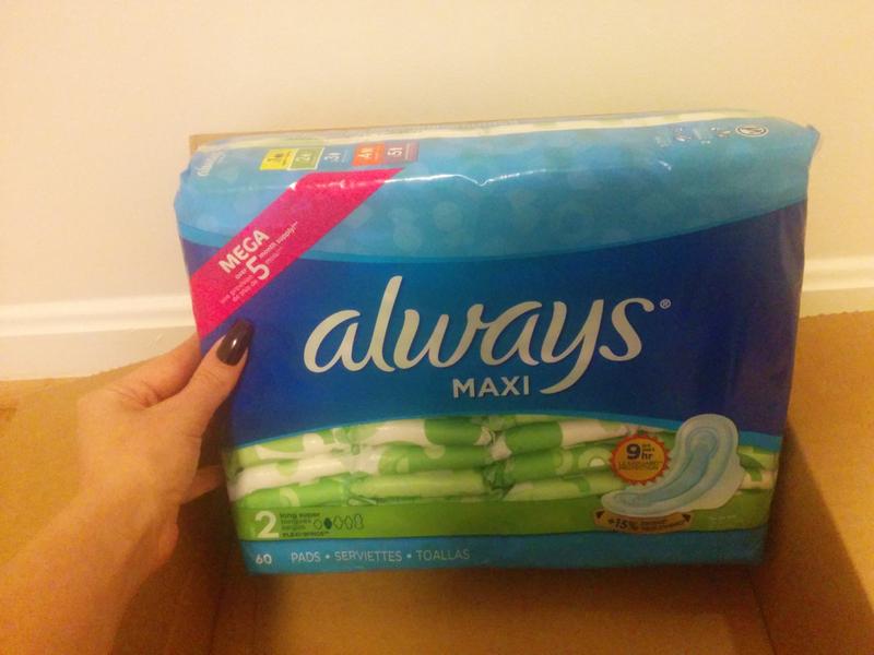 Always Maxi Pads Size 2, Long, Super Absorbency, with Wings, Unscented, 192  ct ✓
