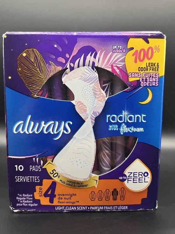 Always Ultra Thin Overnight Pads with Flexi-Wings, Size 5, Extra