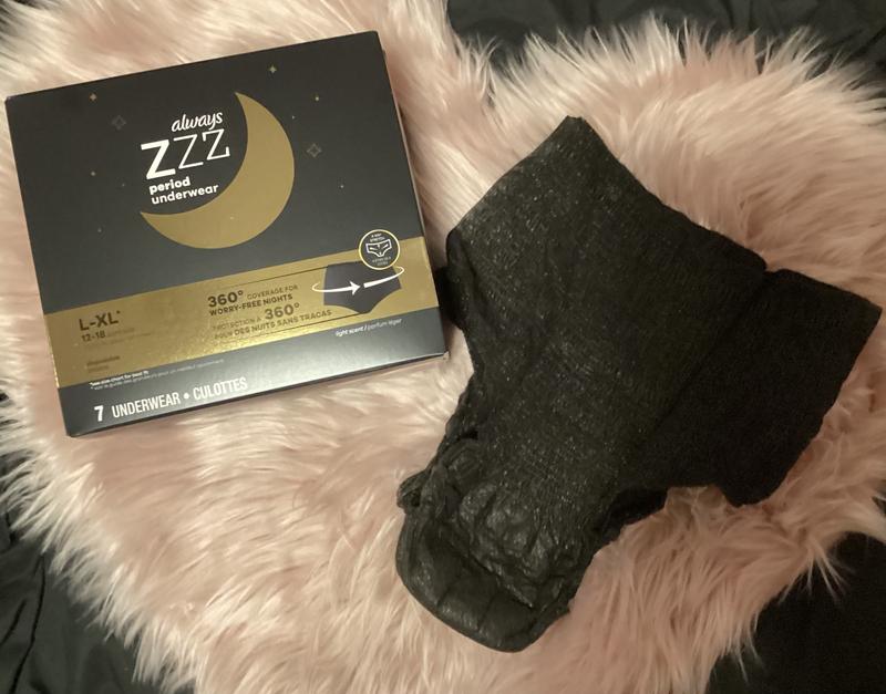 Always ZZZ Overnight Disposable Period Underwear for Women Size L