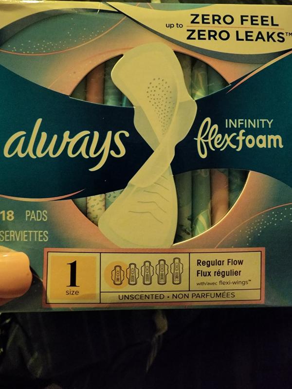 Always Infinity Size 1 Regular Pads With Wings