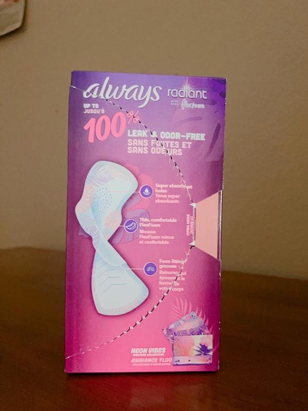 Always Radiant Pads with Wings, Scented, Size 1, Regular