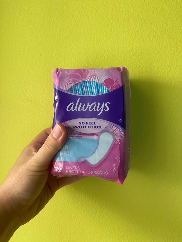 Always Thin No Feel Protection Daily Liners Regular Absorbency Unscented -  72 ea