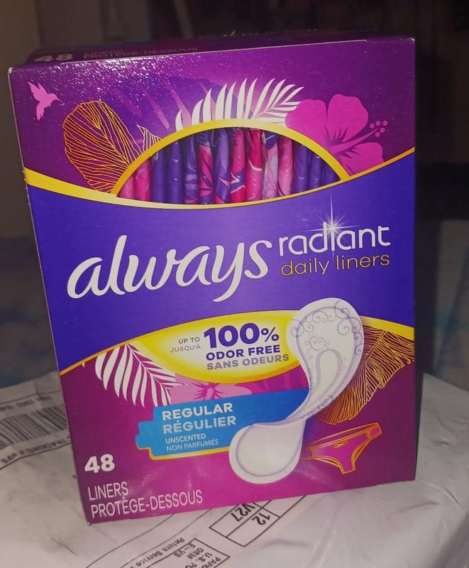 Always ZZZ Radiant 54Count Regular Unscented Daily Multistyle Liners