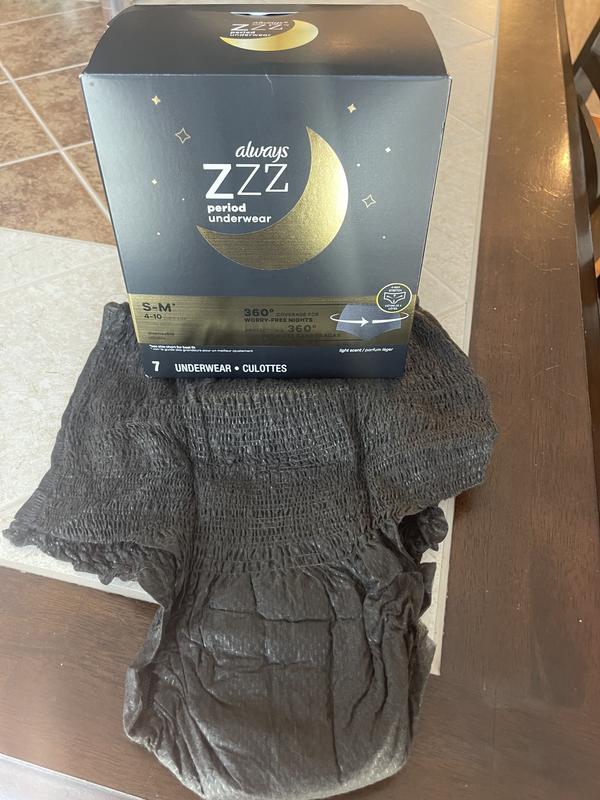 Always ZZZ Overnight Pads for Women Size 6, Unscented with Wings