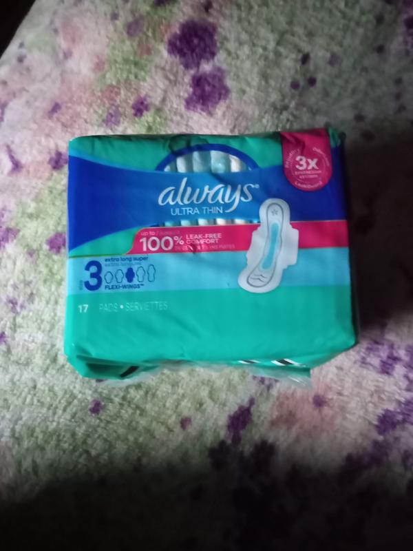 Always Ultra Thin Overnight Pads with Flexi-Wings, Size 4, Overnight,  Unscented, 36 ct