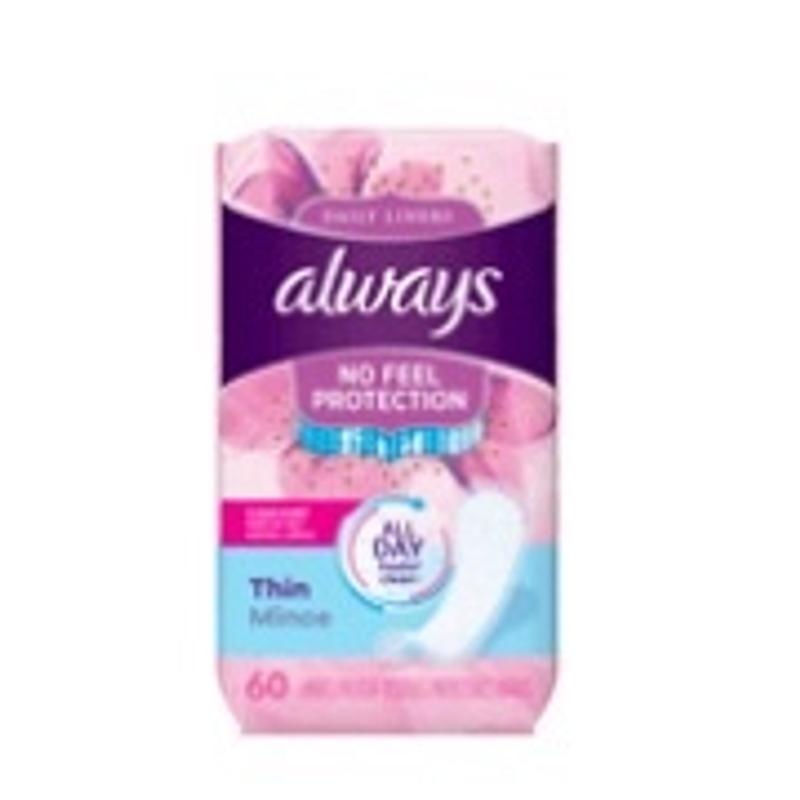 Always Thin No Feel Protection Daily Liners, Regular Absorbency