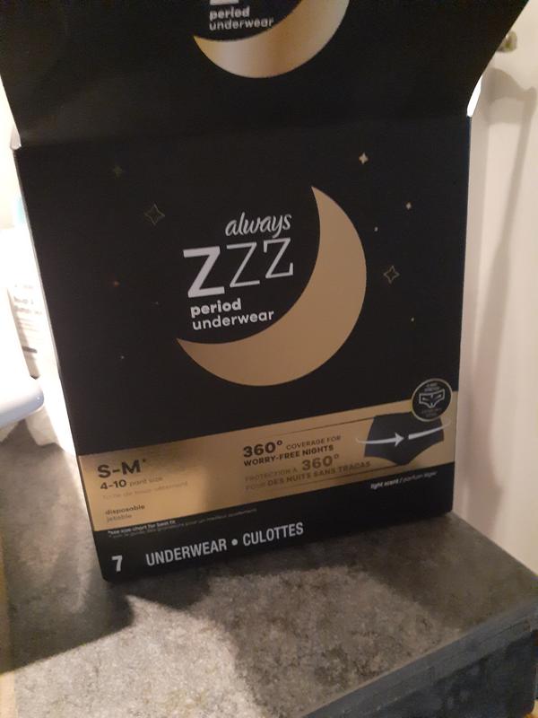 P&G Always ZZZ Disposable Overnight Period Underwear for Women