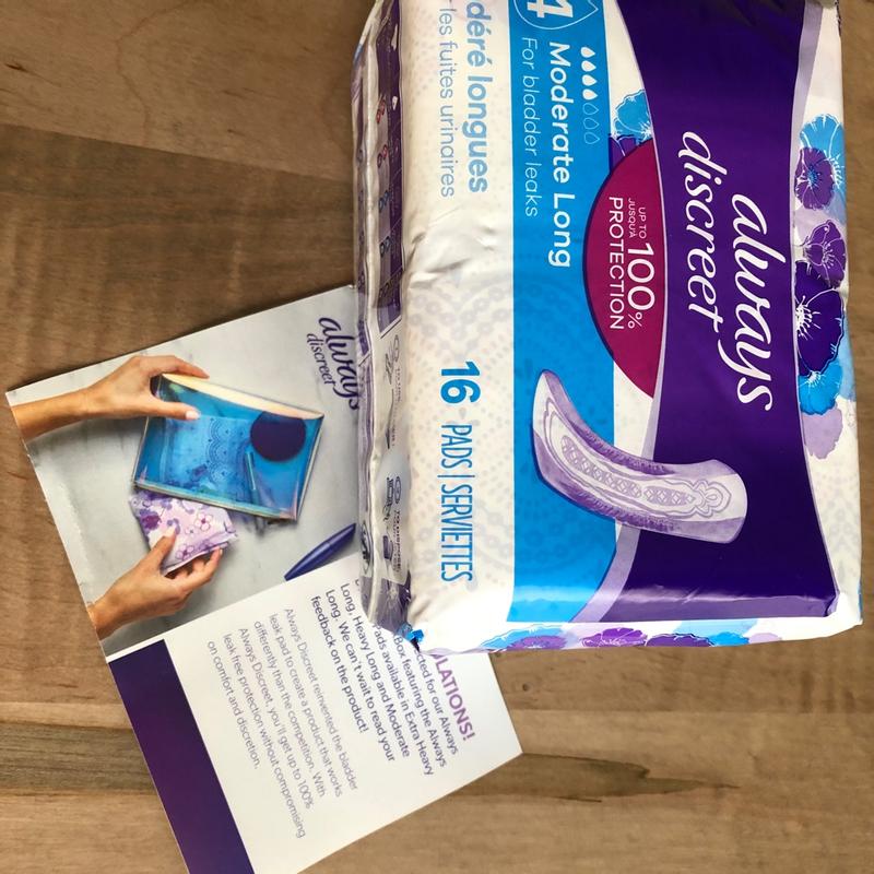 Always Discreet Incontinence Pads for Women, Moderate