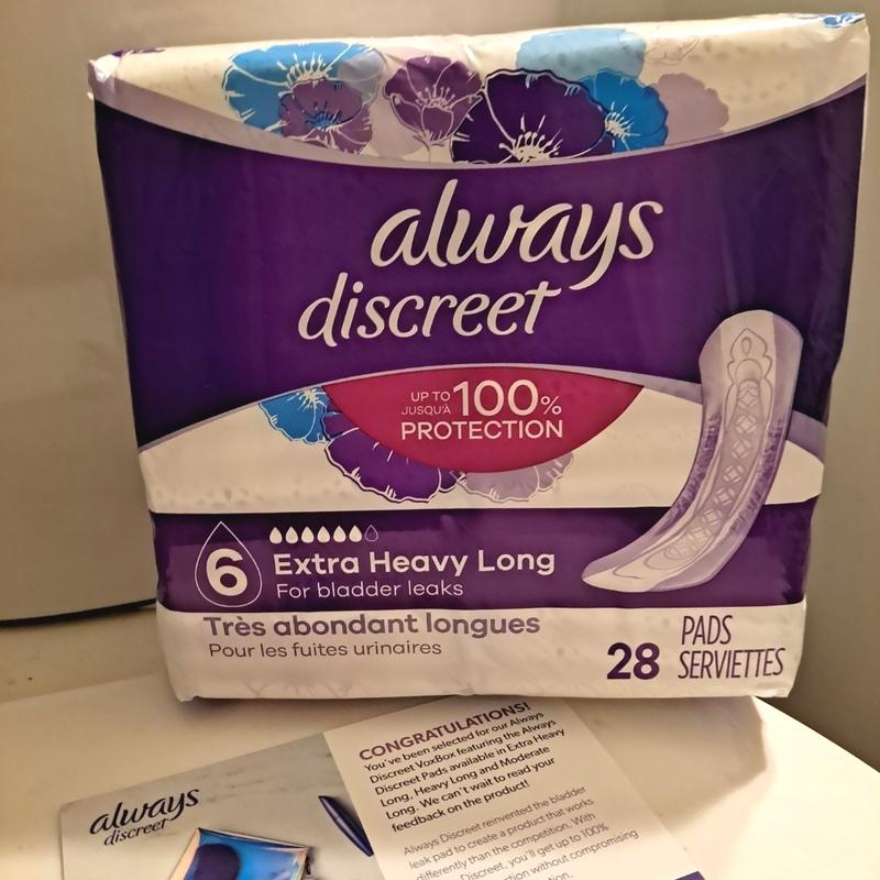 Always Discreet Adult Incontinence Pads for Women Extra Heavy Absorbency  Long Length, 28 count - Fry's Food Stores