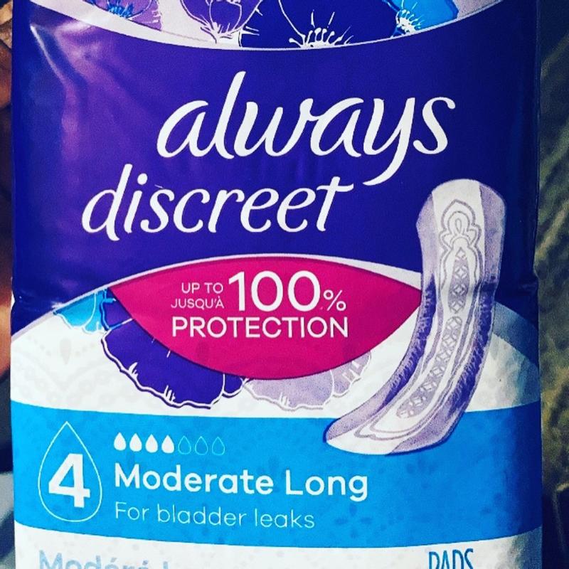 Always Discreet Incontinence Panty Liners for Bladder Leaks, 2 Size, Very  Light Absorbency, Long Length, 44 CT