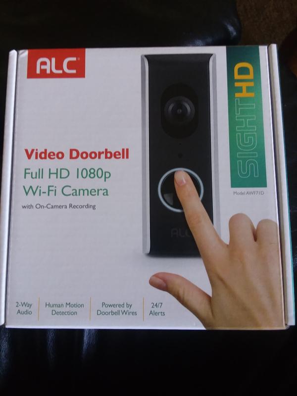 Alc 1080p sighthd video doorbell black brushed deals nickel doorbell kit