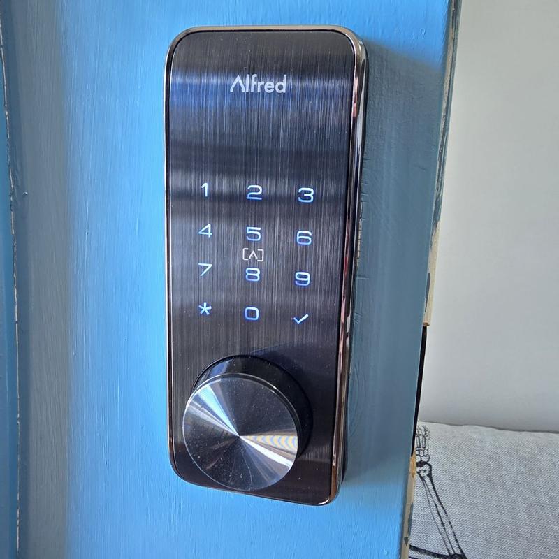 Alfred DB2S Black Smart Lock Electronic Deadbolt with Wifi Bluetooth ...
