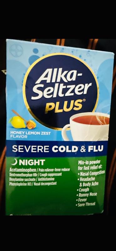 Buy Alka-Seltzer Plus Severe Cold & Flu Night Relief Honey Lemon