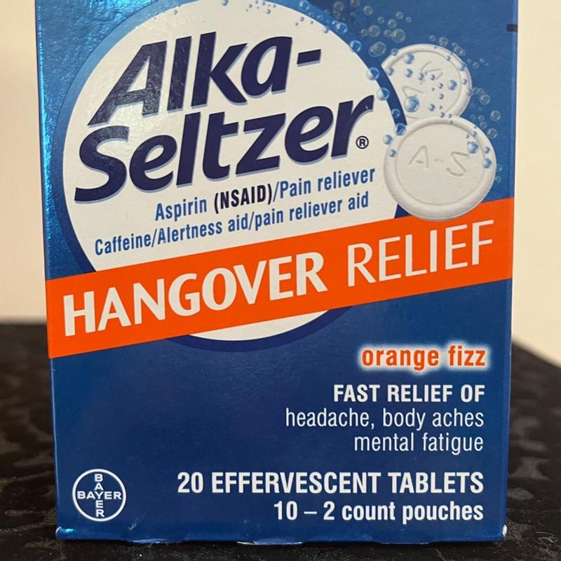 Alka-Seltzer Hangover Relief Effervescent Tablets Orange Fizz - 20