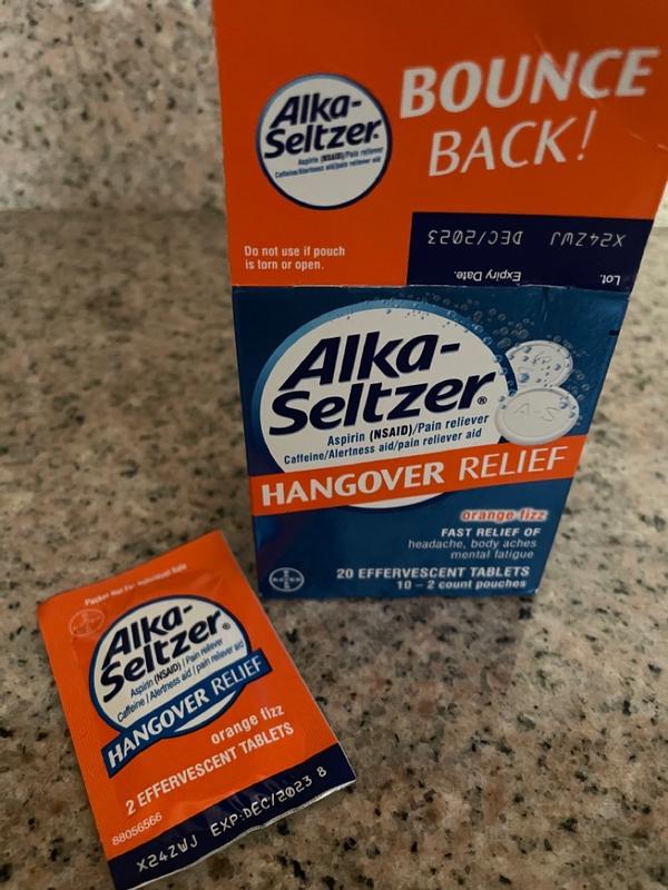 Alka-Seltzer Hangover Relief Orange Effervescent Tablets, 20 ct - Harris  Teeter