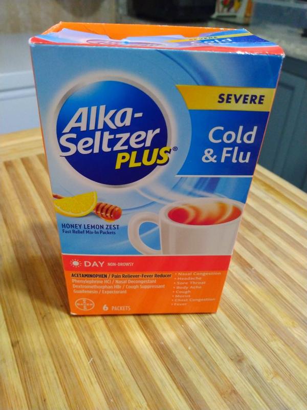 Buy Alka-Seltzer Honey Lemon Zest Flavor Severe Cold & Flu Day Mix