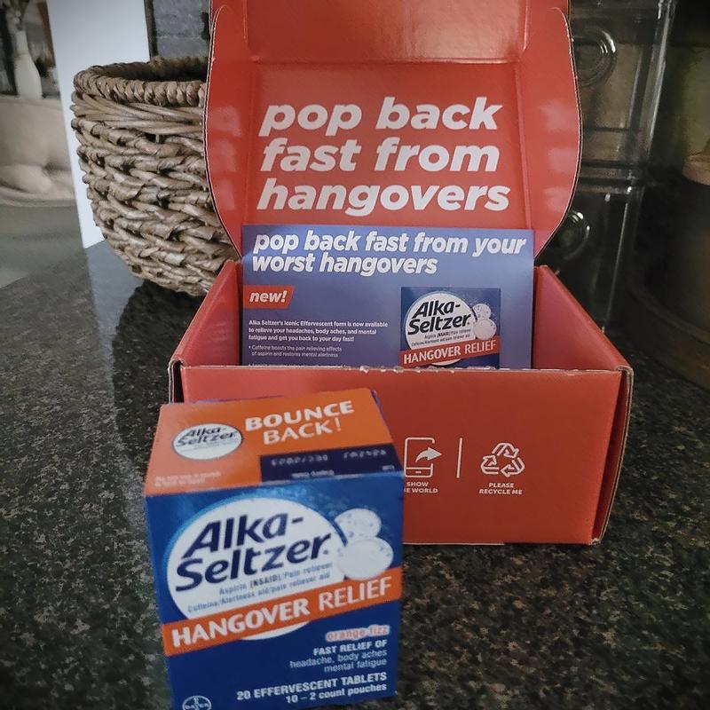 Alka- Seltzer Hangover Relief Orange Fizz Lot of 2 Boxes Morning After  Relief