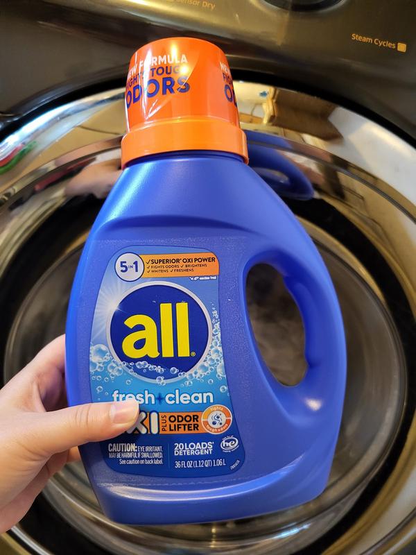 all OXI + Odor Lifter Fresh Clean HE Laundry Detergent (141-oz) in