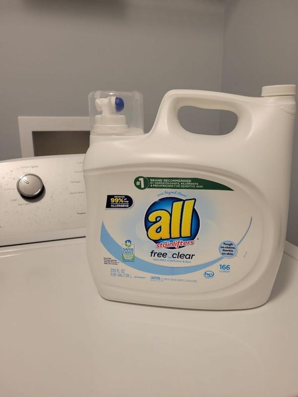 all® Free Clear Stainlifters 36 fl. oz. Liquid Laundry Detergent Bed