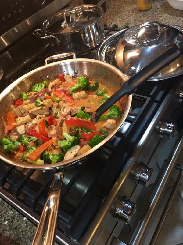 Stir fry in the chef pan ~ I love this pan!!!