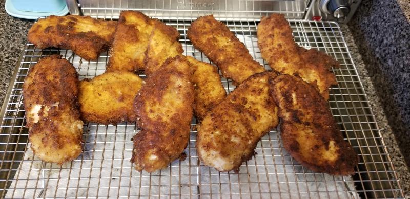 Beautifully browned cutlets