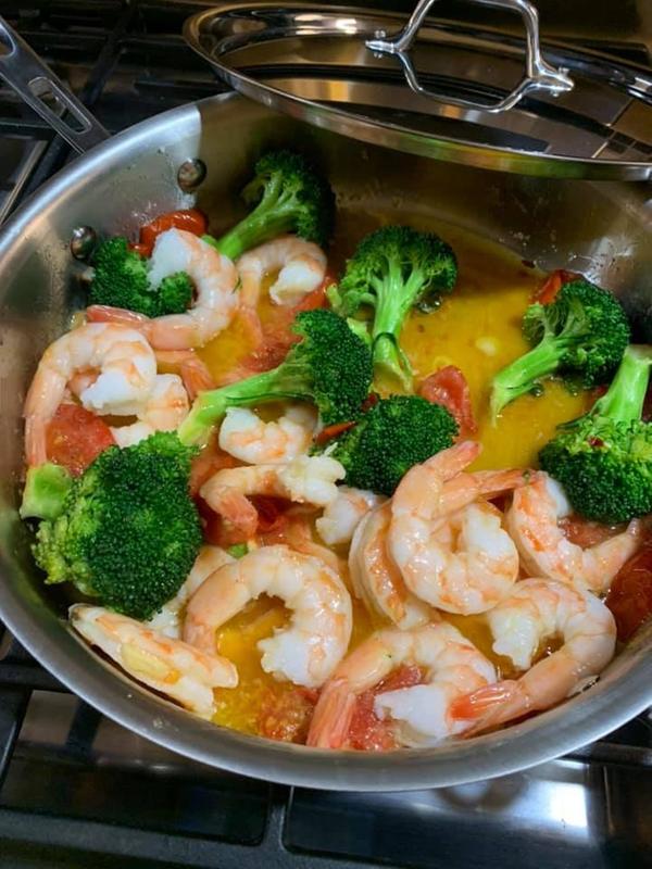 Shrimp scampi with veggies!