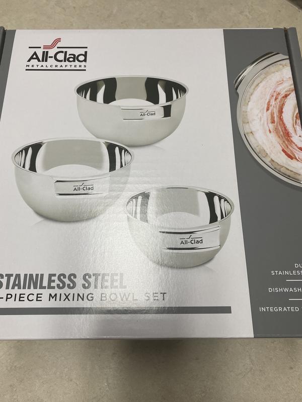 All Clad 3-Piece Stainless Steel Bowl Set