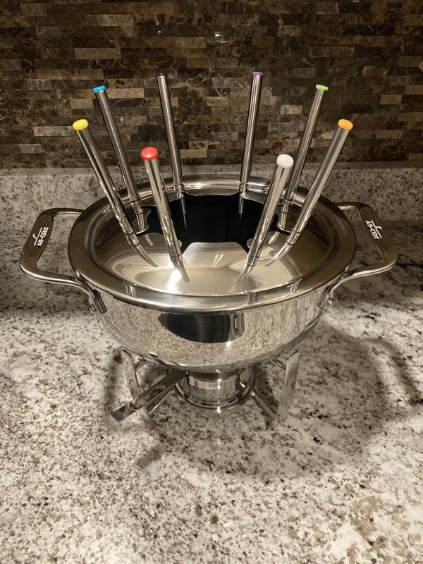 Medium Brushed Stainless Steal Fondue Burner - Fondue Burners