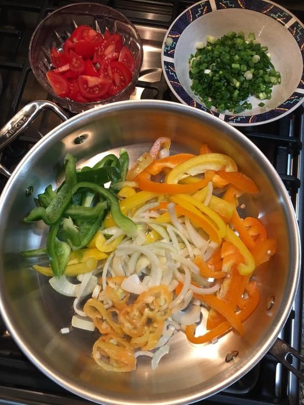 Vegetarian fajitas