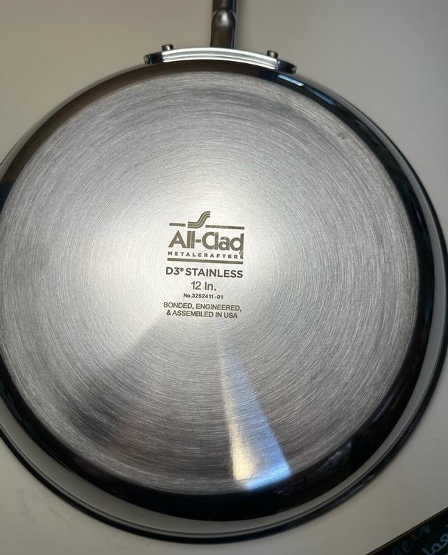 All Clad D3 Nonstick 12 Inch Fry Pan with Lid