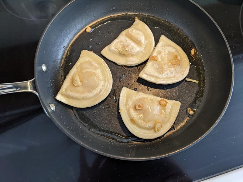 Notice where the liquid/oil pools