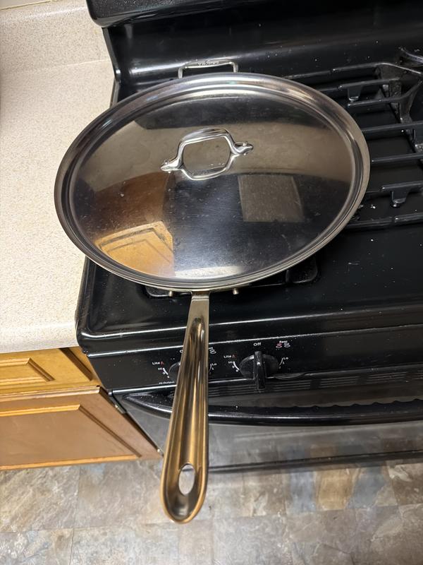 Shop All‑Clad D3 12″ Stainless Fry Pan with Lid