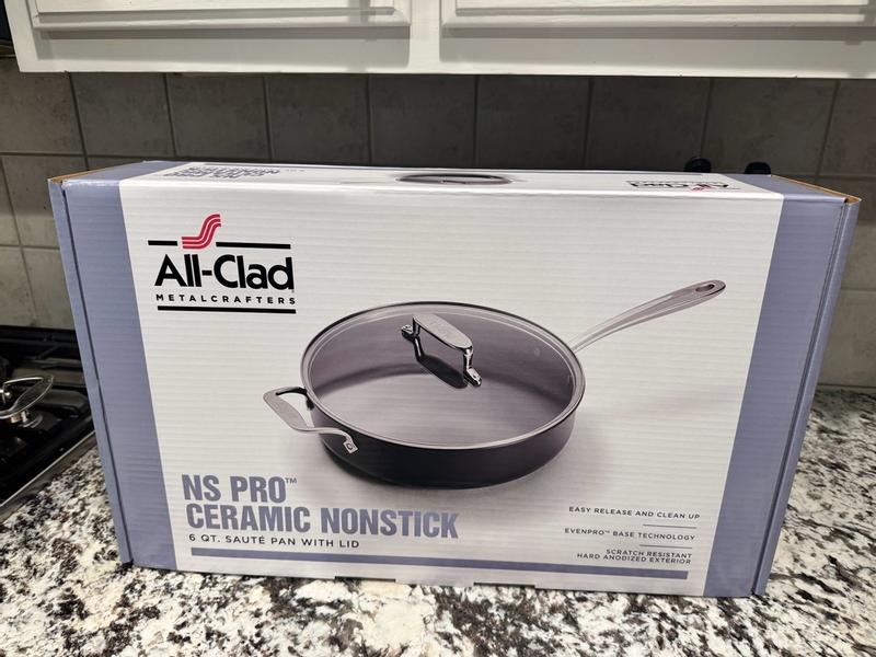 NS Pro® Ceramic Nonstick 6-Qt Sauté Pan with Lid | All-Clad