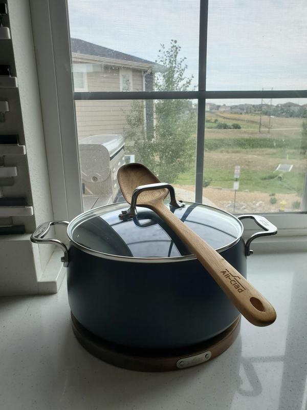 All-Clad HA1 Non-Stick 6-Qt. Dutch Oven with Lid, Acacia Wood Trivet and  Spoon + Reviews