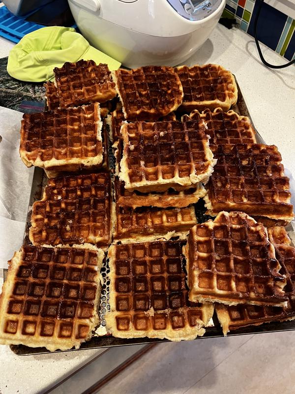 Liege style Belgian waffles