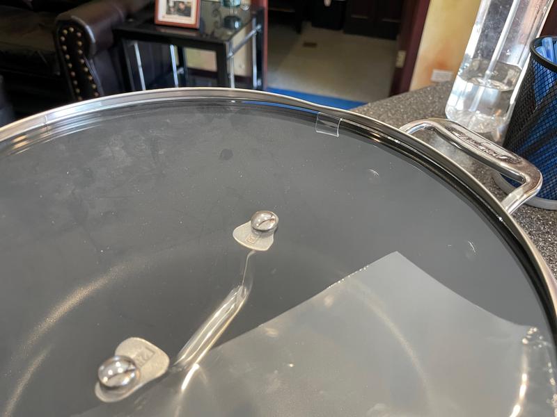 Dented lid after 1st All-Clad return process; this is what I got back!