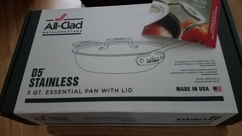 All-Clad d5 5-ply Stainless-Steel 6-Qt Essential Pan Pan With Lid