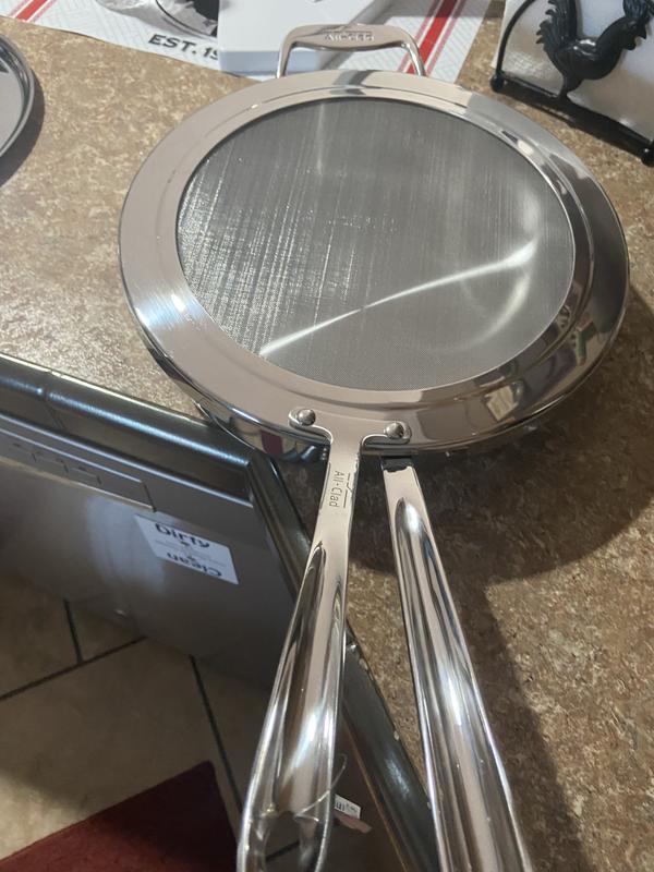 D5 Stainless Steel 4-Quart Chicken Fryer Pan with Screen