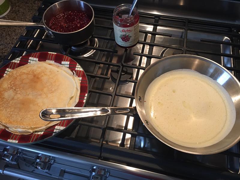 My Swedish pancakes with lingonberries