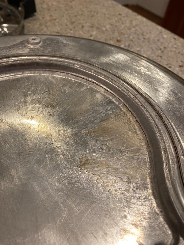 Cracking where element is separating from bottom of skillet (2.5 years of use).