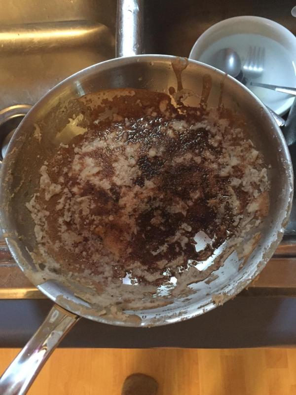 Cook to high of heat eggs stick on