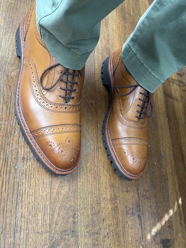 Strand Cap-toe Oxford Dress Shoe with Lug Sole Men's Dress