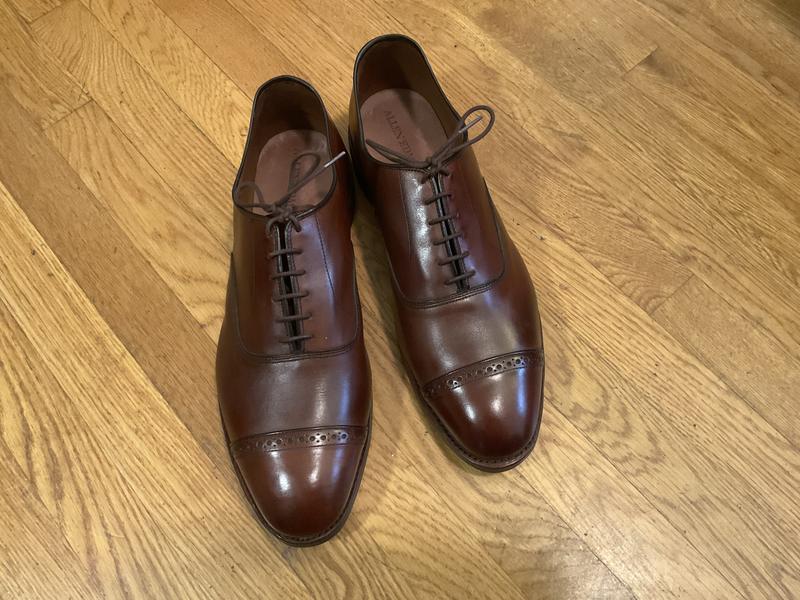 【size7/E】allen edmonds fifth avenue おまけ付 Fifth Avenue Cap-toe Oxford Dress Shoe with Dainite Sole