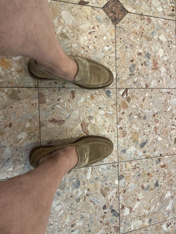Customer photo for "Comfy, Good Looking Loafer and Sized Right"
