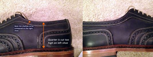 Customer photo for "Nice shoe, more attention to detail is needed"