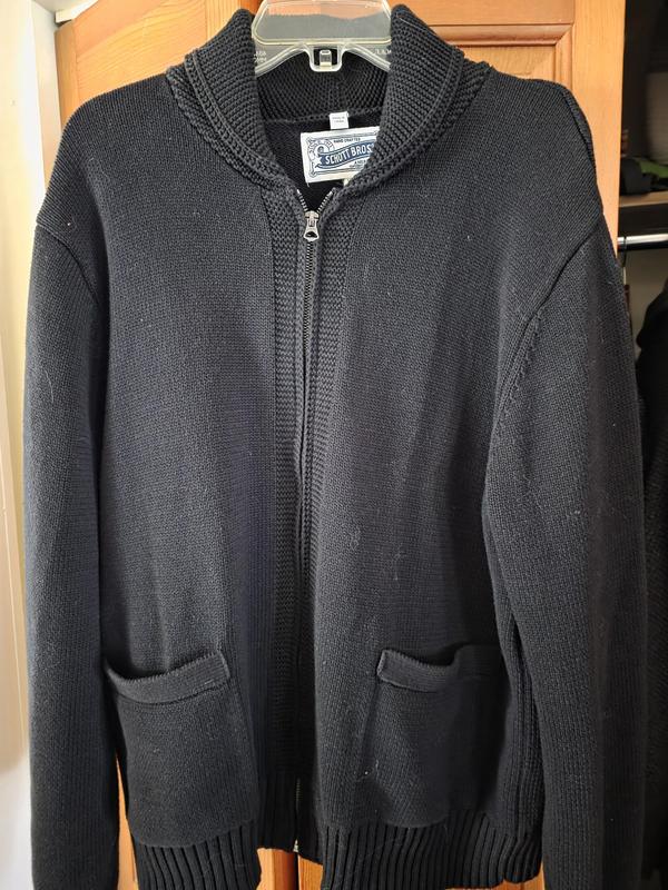 Schott® N.Y.C. Zip-front Shawl Collar Cardigan | Men's Shirts