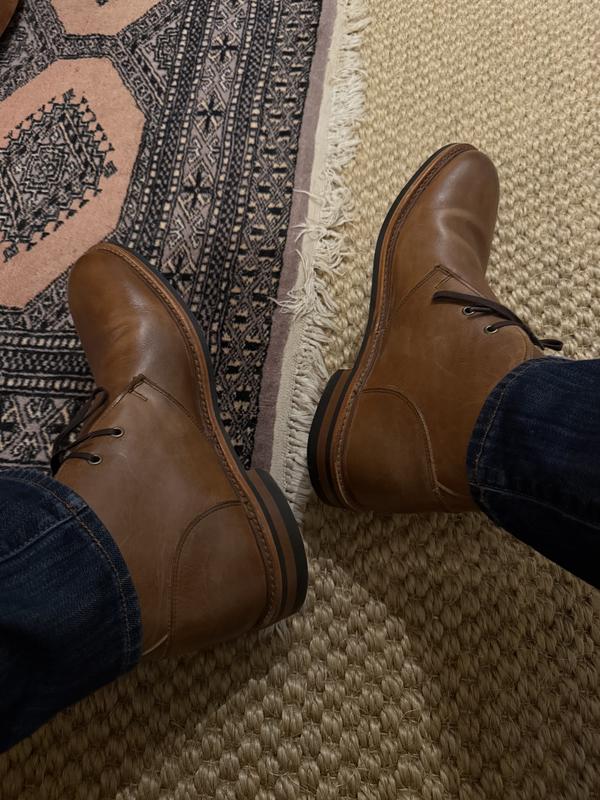 Allonsi Acel Genuine Leather Chukka Boots For Men - Handcrafted Ankle Dress Boots With EVA Sole
