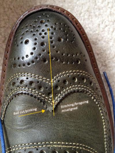 Customer photo for "Nice shoe, more attention to detail is needed"